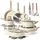 just perfecto household appliances JUST PERFECTO Topf-Set 21-tlg. Pfanne + Topf + Deckel