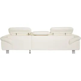 Cotta Ecksofa Driver, mit Kopfteilverstellung, wahlweise mit Bettfunktion weiß
