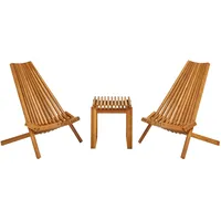 Beliani Bistro Set BELLANO heller Holzfarbton
