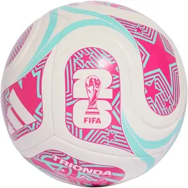 adidas FIFA Fußball-Weltmeisterschaft 26 Trionda Club Ball White / Flash Aqua / Shock Pink Gr. 4