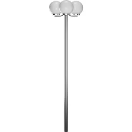 vidaXL Garten-Kandelaber 3-flammig Edelstahl 220 cm - Weiß