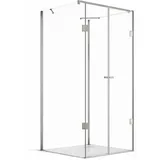Buylando Emma U-Form Duschkabine 80 x 195 cm 8 mm Gold/Schwarz/Weiß/Transparent