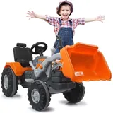 Jamara Trettraktor mit Frontlader Power Drag orange