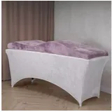 STM Company Massageliege Wellen-Matratze (Curved Lash Topper) mit Memory Schaum (180x60 cm / 190x70 cm, Mit Veloursbezug), ohne Kosmetikliege, ideal für Wimpernverlängerungen, PMU rosa 180x60 cm