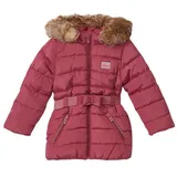 s.Oliver Junior Steppjacke mit Glitzergürtel und abnehmbarer Kapuze rot 98 EU