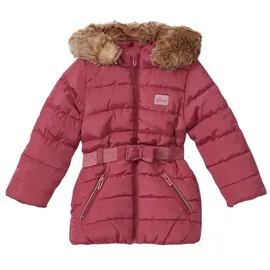 s.Oliver Junior Steppjacke mit Glitzergürtel und abnehmbarer Kapuze rot 98 EU