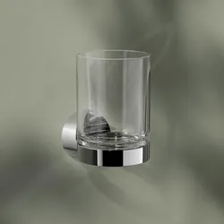 Keuco Reva Glashalter mit Echtkristall-Glas, Accessoires, chrom