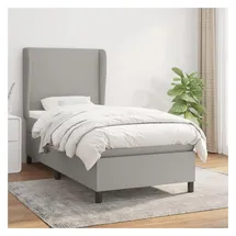 vidaXL Boxspringbett 100 x 200 cm Hellgrau