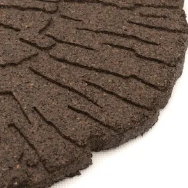 Lemodo Trittstein, Gartenplatte, Gehwegplatte in Baumstammoptik, Beetplatte, Baumscheibe aus Gummi