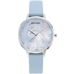 Julie Julsen Damenuhr Zirkonia Metall Quarzwerk Silbergrau Weiss Damen 
