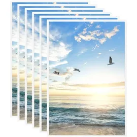 vidaXL Bilderrahmen Collage 5 Stk. für Tisch Weiß 21x29,7 cm Mdf
