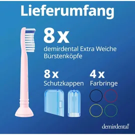 demirdental Aufsteckbürsten Extra Soft 8 St.