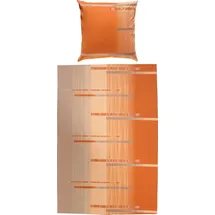 Erwin Müller Flanell Bettwäsche 80x80+135x200cm orange