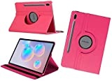 cofi1453® 360 Schutz Tablet Cover kompatibel mit Samsung Galaxy Tab S6 10,5 Zoll (SM-T860 / SM-T865) Tasche Hülle Tabletschale Bumper Case Etui Rotierbar mit Ständer Pink