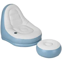 Outsunny Luftsofa Aufblasbar Weiß/Blau
