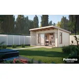 Palmako Premium Gartenhaus Grace 14,5 m2 - 56 mm naturbelassen