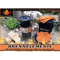 RAKETENOFEN BRENNELEMENTE Petromax BBQ Toro Holzofen Rocket Stove Gulaschkanone