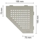 Schlüter Systems Schluter - Schlüter Ses2d5mbw-e-s2 Ablage Floral 75x195x195x75mm Brillantweiß Matt