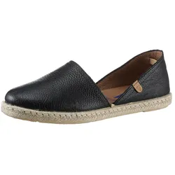 Espadrille VERBENAS "Carmen Nucleo", Damen, Gr. 38, schwarz, Leder, klassisch, Schuhe, Sommerschuh, Schlupfschuh, Slipper, Loafer zum Schlupfen