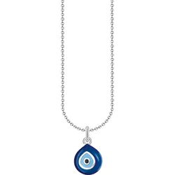THOMAS SABO Kette mit Anhänger »Nazar-Auge-Anhänger, KE2218-007-1-L45V« THOMAS SABO silberfarben-blau-hellblau-schwarz 45