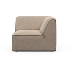 Sofa-Eckelement RAUM.ID "Merid", grau (taupe), B:97cm H:70cm T:97cm, 100% Polyester, Polsterelemente, als Modul oder separat verwendbar, für individuelle Zusammenstellung