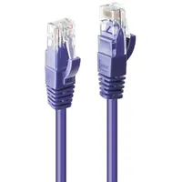 Lindy 48129 RJ45 Netzwerkkabel, Patchkabel CAT 6 U/UTP Violett