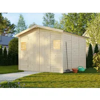 Palmako Gerätehaus Dan 273 x 280 cm Lackiert Hellgrau