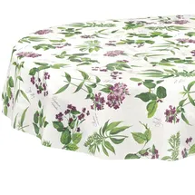 ANRO Tischdecke abwaschbar Oval 180 x 140 cm Grün/Lila