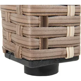 Estexo Polyrattan Sitzgruppe Gartenmöbel Set Rattan Gartenset Essgruppe Beige Braun