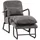 MCombo Relaxsessel MCombo Mikrofaser 4742 74 x 85 x 90 cm Grau mit Hocker