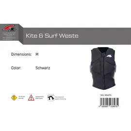 F2 Prallschutz Weste Kite & Surf M 2024/25 schwarz