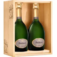 Ruinart Brut  - Runart Champagner - Duo Geschenkset in Holzkiste