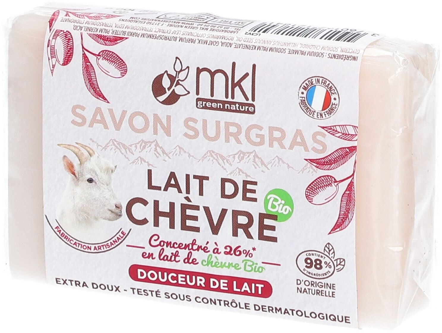 mkl SAVON LAIT DE CHÈVRE - DOUCEUR DE LAIT 100 g savon