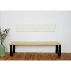 Lycce Wandkissen WEISS L Breite 115cm Kunstleder mit Montage-Set