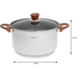 Kinghoff Topf-Set 12-tlg. Kochtöpfe + Teflon Pfanne