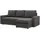 mebligo Ecksofa mit Schlaffunktion, Grau - Grau