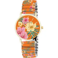 Raptor Damenarmbanduhr Frida Kahlo Edition Zugband Blumen