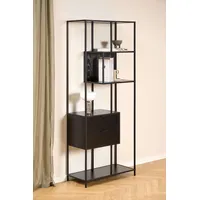 Actona Seaford Raumteiler 77 x 35 x 185 cm Schwarz
