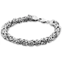 Save Brave Königskettenarmband Herren Edelstahl silber SBB-Dean-23 Größe 23 cm