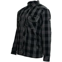 Bores Lumberjack Jacken-Hemd, schwarz / grau Herren 2XL