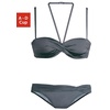 Bügel-Bandeau-Bikini, mit verschiedenen Trägervarianten, Gr. 34, Cup A, rot Bikini-Sets, Ocean Blue