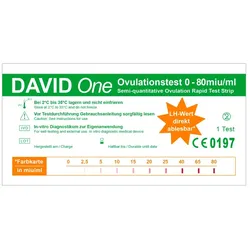 David One 20 x Ovulationstest Streifen 0-80 miu/ml mit LH Wert Anzeige 20 St
