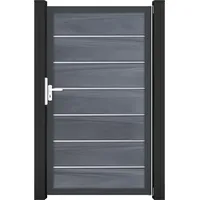 GROJA Gartentor 100 x 180 cm Schwarz/Metall