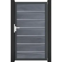 GROJA Gartentor 100 x 180 cm Schwarz/Metall