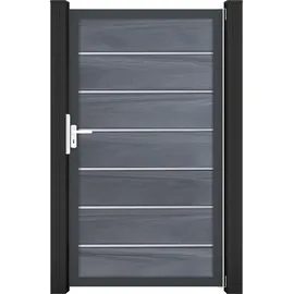 GROJA Gartentor 100 x 180 cm Schwarz/Metall