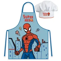 Marvel Spider-man Spider-Man Kinder Küchenset Schürze und Mütze | Gr.: onesize