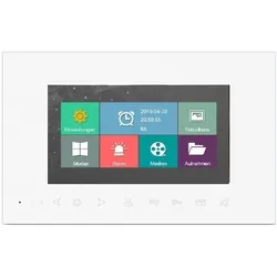 2 Draht BUS 7 Zoll Monitor Touchscreen in Weiß mit WLAN Schnittstelle als Erweiterung