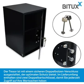 BITUXX Möbeltresor mit Schlüssel / keine Sicherheitsstufe