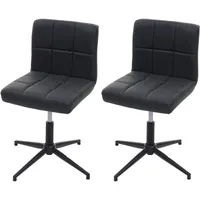 Mendler 2er-Set Esszimmerstuhl Kavala II, Küchenstuhl, höhenverstellbar Drehmechanismus Kunstleder