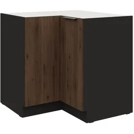Küchen-Preisbombe Eckunterschrank 90 x 90 cm Schwarz